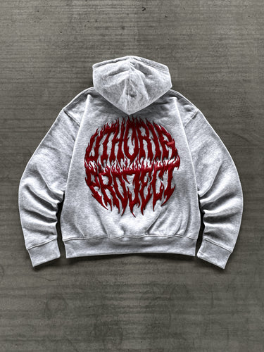 UPWORLD BOXY HOODIE | Blood Red