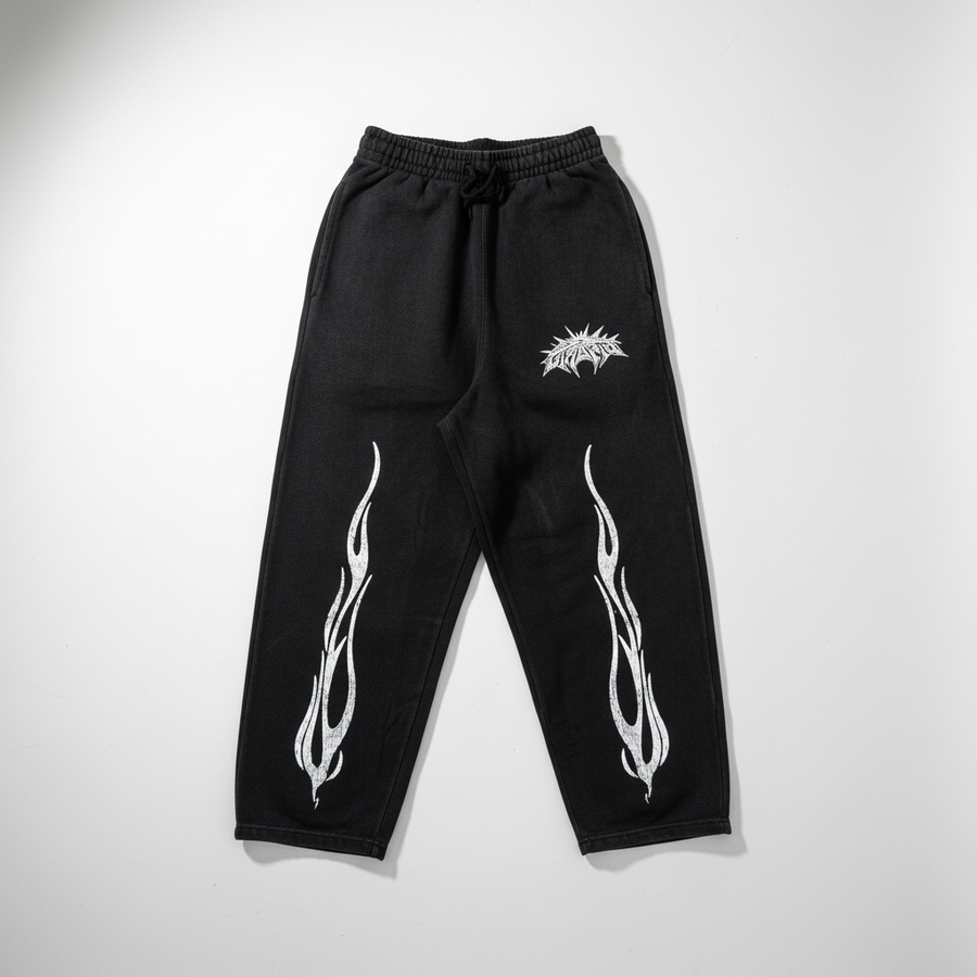 FLAME SWEATPANTS | VINTAGE BLACK